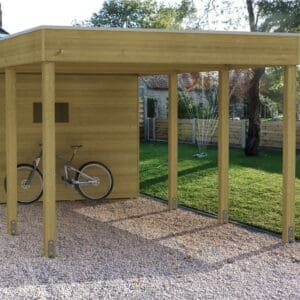 Vrijstaande carport Modern drukgeïmpregneerd Grenen