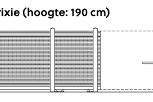 Schuifpoort Trixie - Padoek - op rail