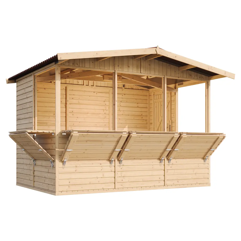 Houten kiosk M150B of buitenbar – 303 x 199 cm – 6 m2 - Afbeelding 6