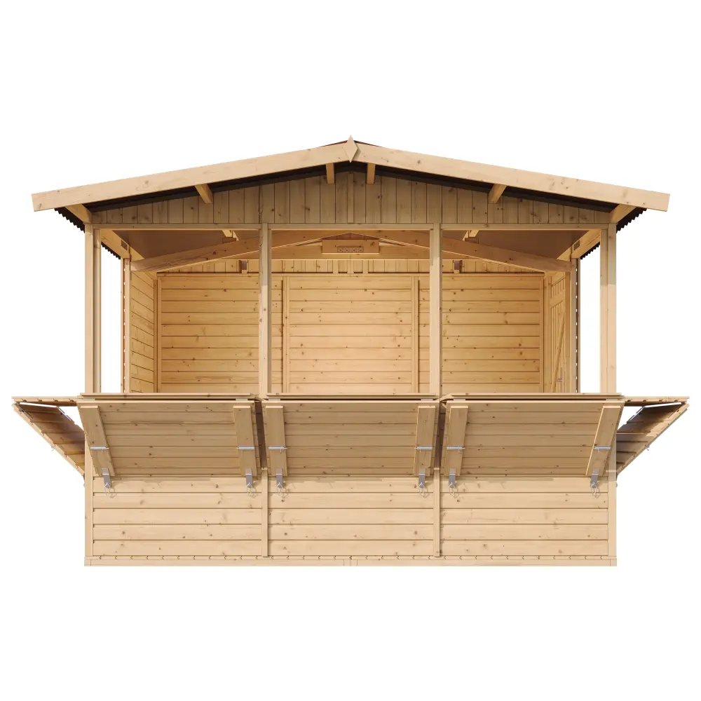 Houten kiosk M150B of buitenbar – 303 x 199 cm – 6 m2 - Afbeelding 5