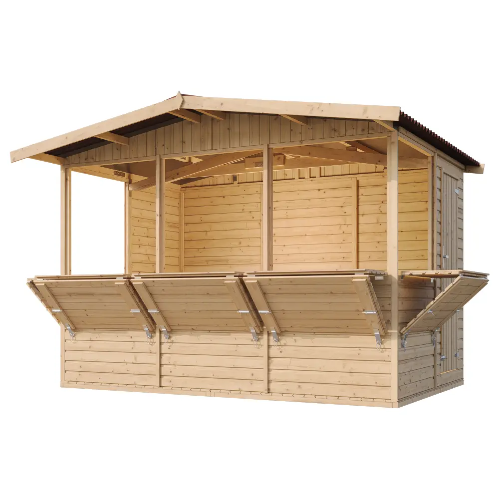 Houten kiosk M150B of buitenbar – 303 x 199 cm – 6 m2 - Afbeelding 4