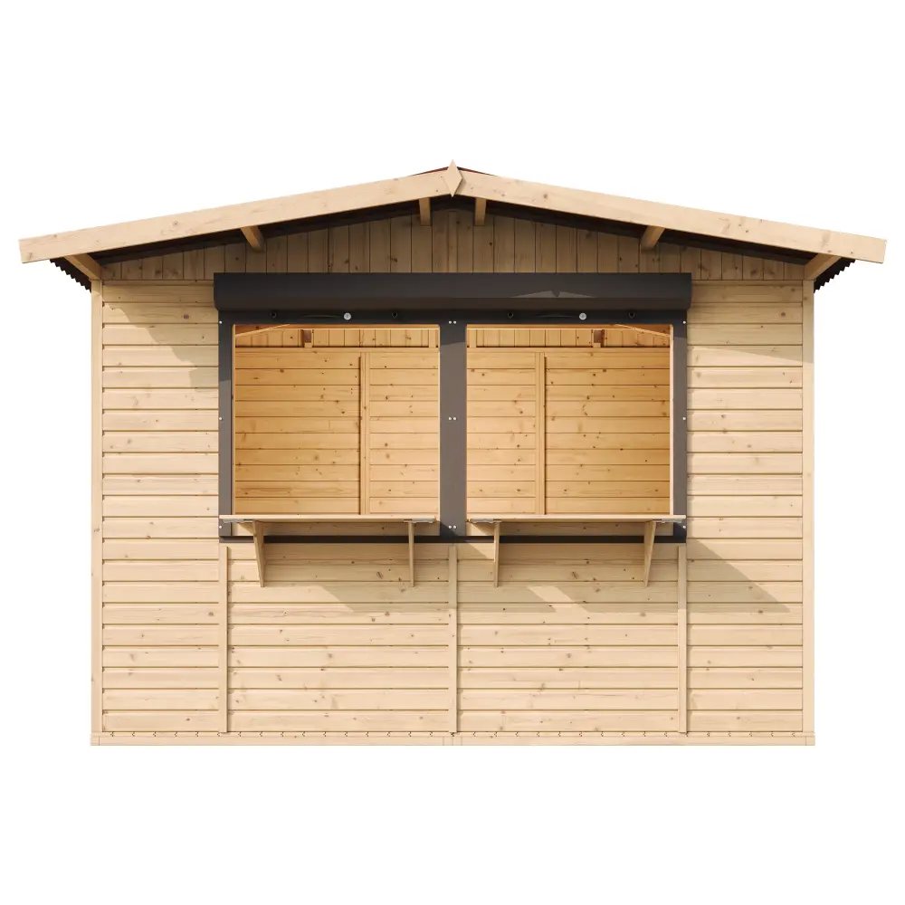 Houten kiosk M150Z of buitenbar - 303 x 199 cm – 6 m2 - Afbeelding 3