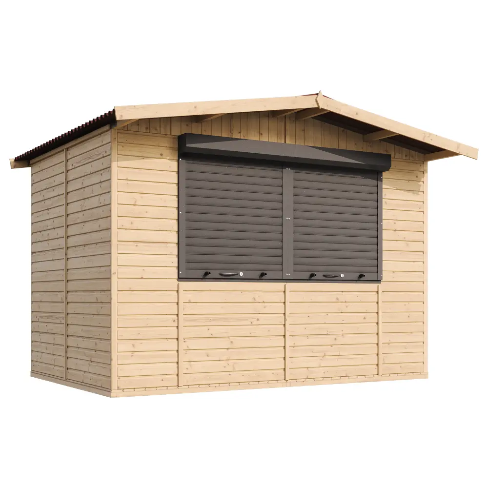 Houten kiosk M150Z of buitenbar - 303 x 199 cm – 6 m2 - Afbeelding 4