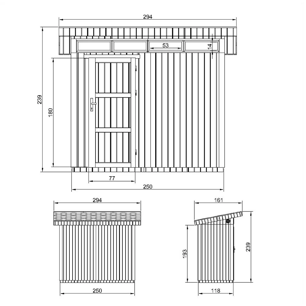 LP® SmartSide® panelen tuinhuis M901 blokhut – 118 x 250 cm – 3 m2 - Afbeelding 4