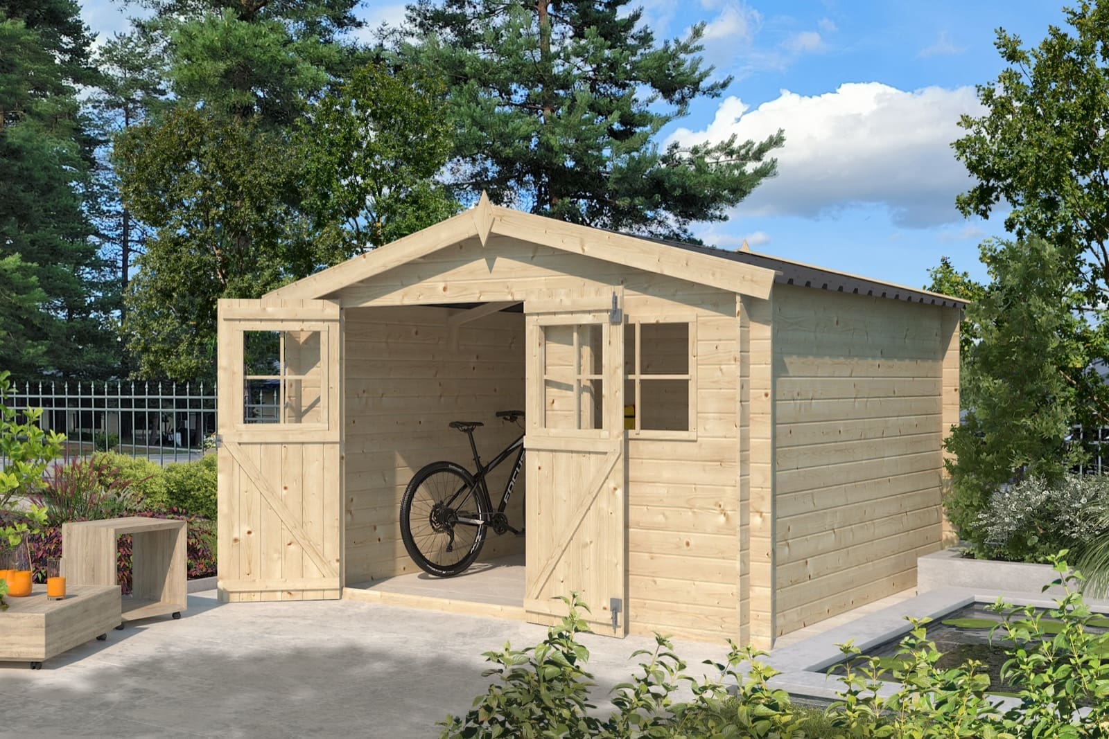 Woodlands tuinhuis Zurich 9005P blokhut – 295 × 205cm - Afbeelding 2