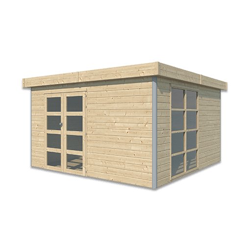 Woodlands tuinhuis MISAKA L 5011ISO blokhut – 385×385 cm