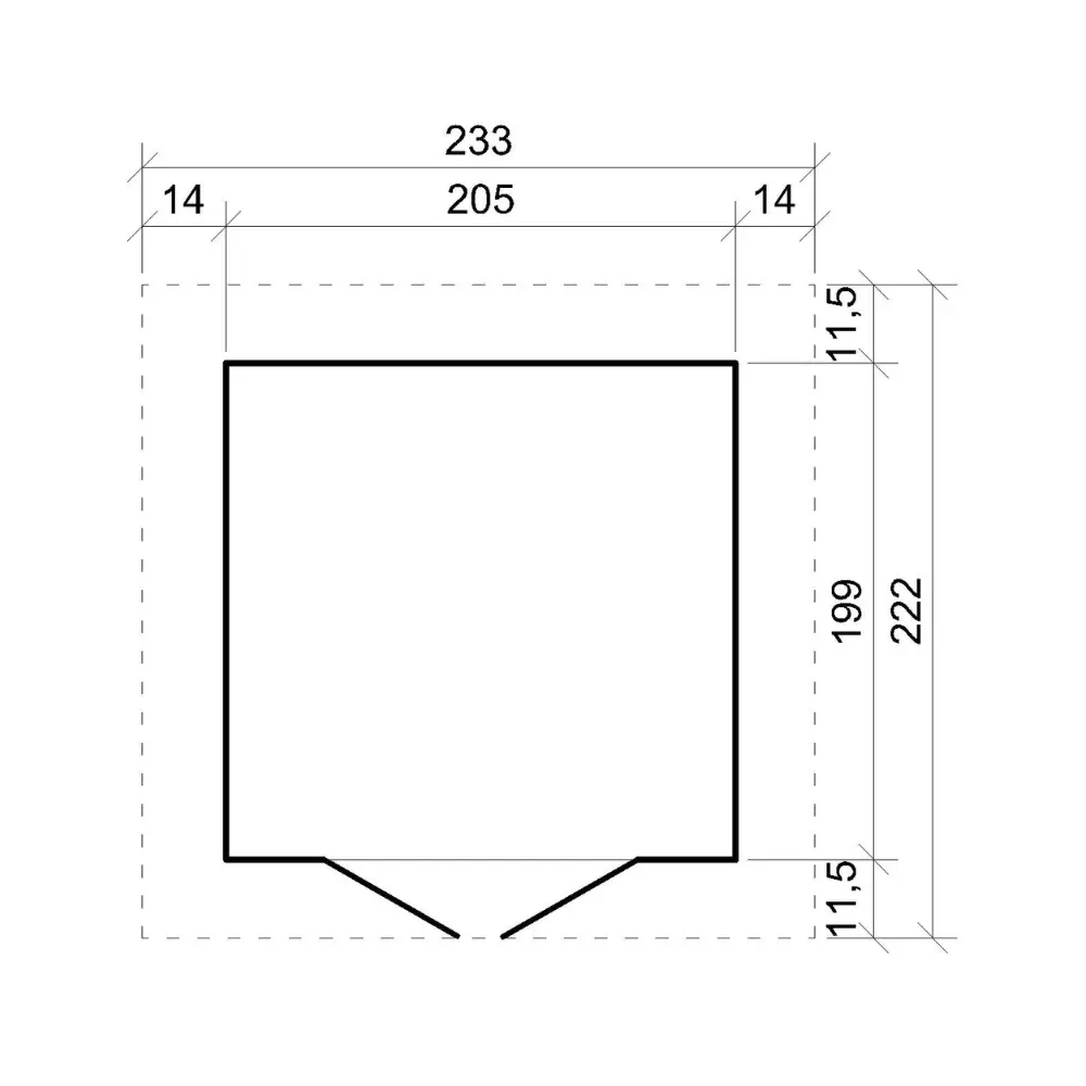 Houten tuinhuis M351 – 205 x 199 cm – 4 m2 - Afbeelding 5