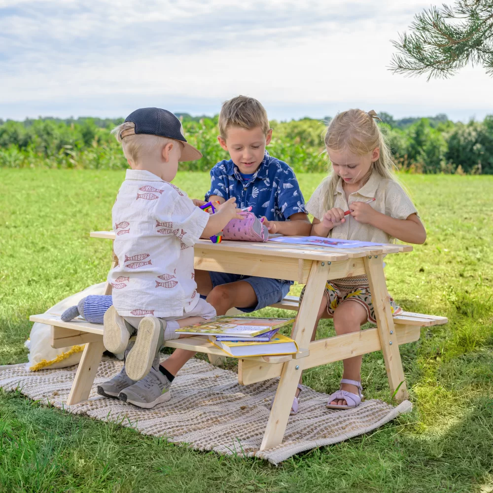 Houten Kindertafel met Zandbak M010 - Afbeelding 2