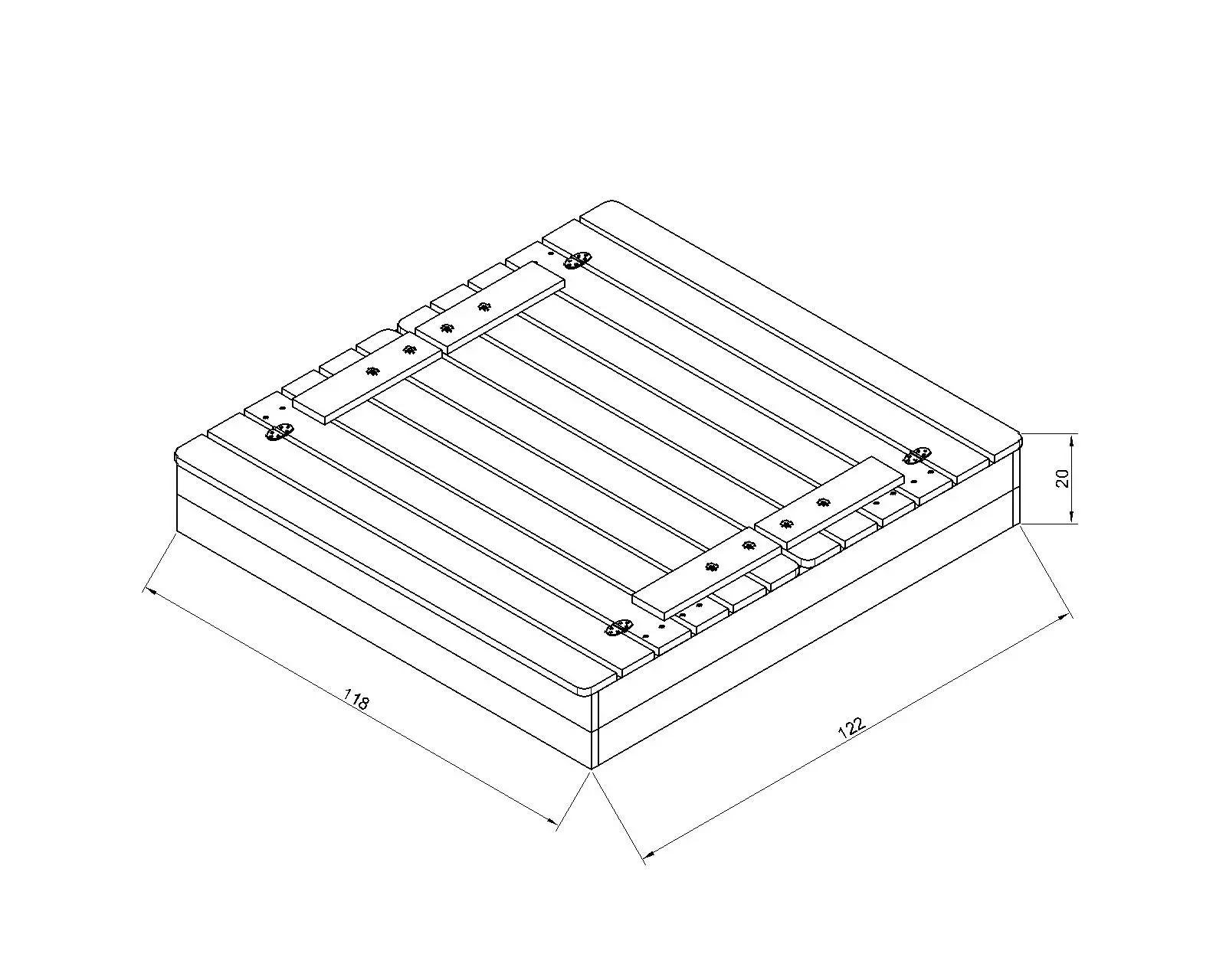 Houten Zandbak M051 - Afbeelding 6