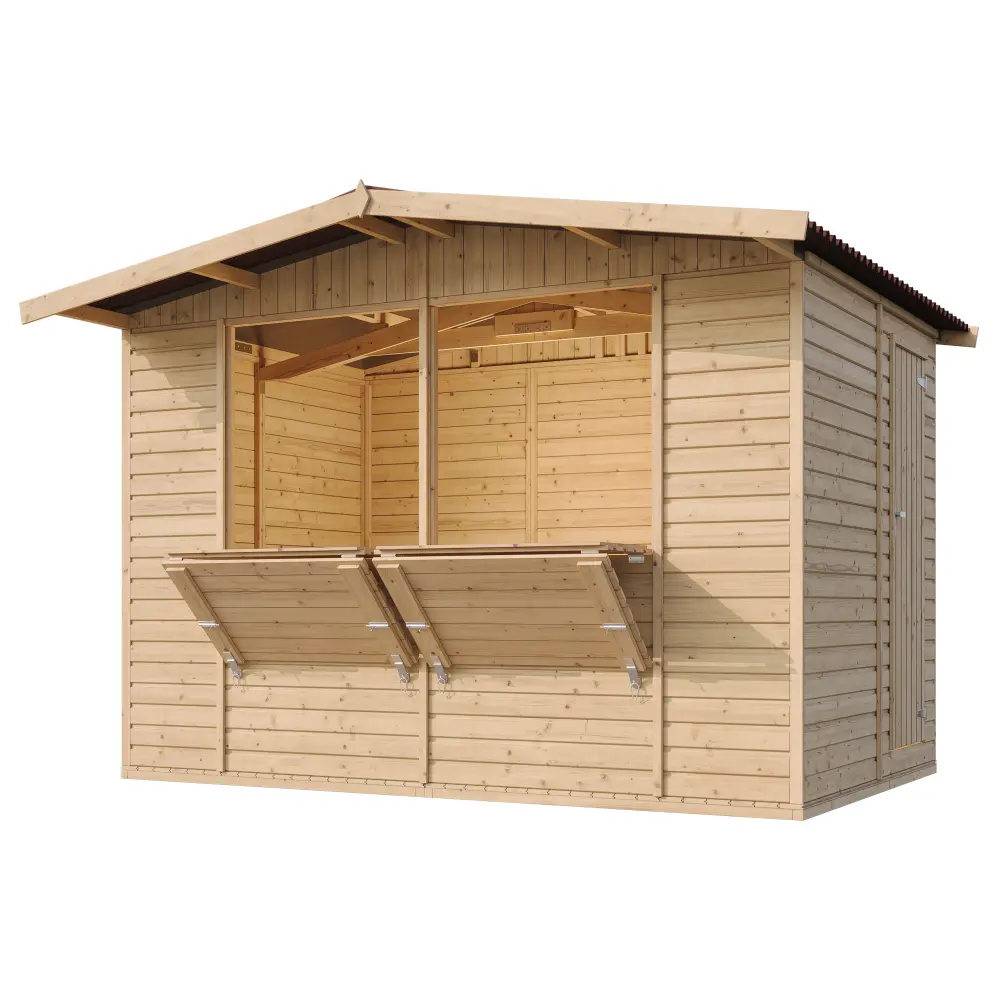 Houten kiosk M150 of buitenbar – 303 x 199 cm – 6 m2 - Afbeelding 4