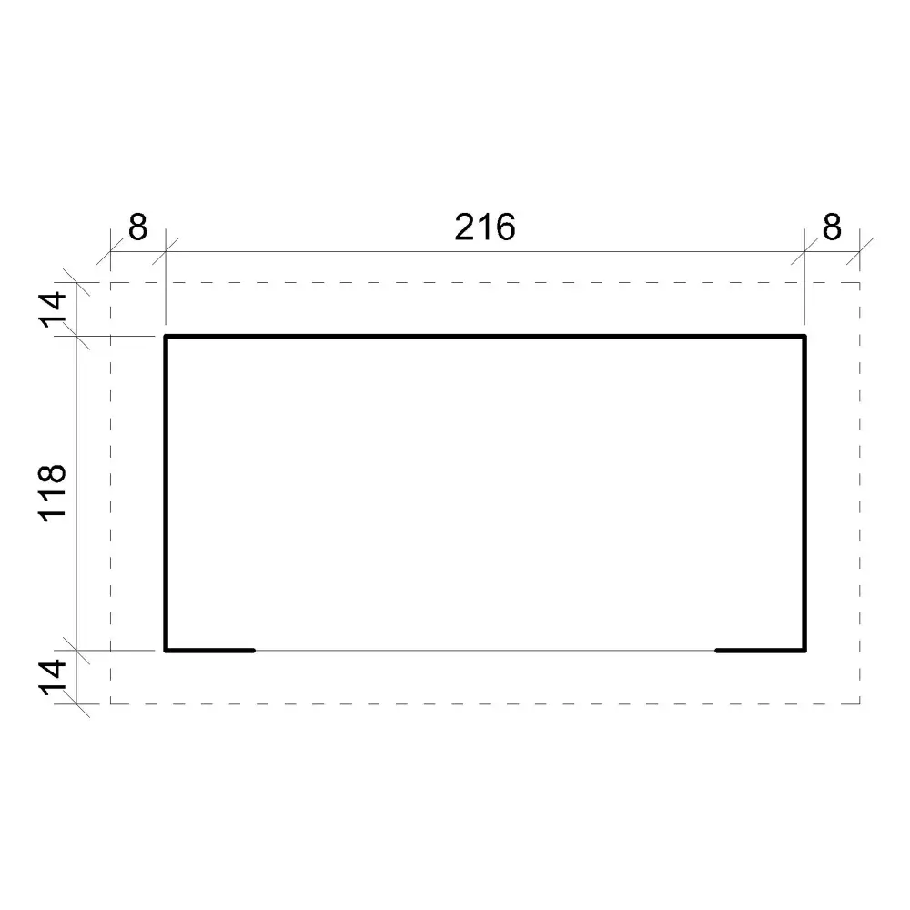 Houtopslag M202 voor brandhout - 228 x 130cm - 4m3 - Afbeelding 6