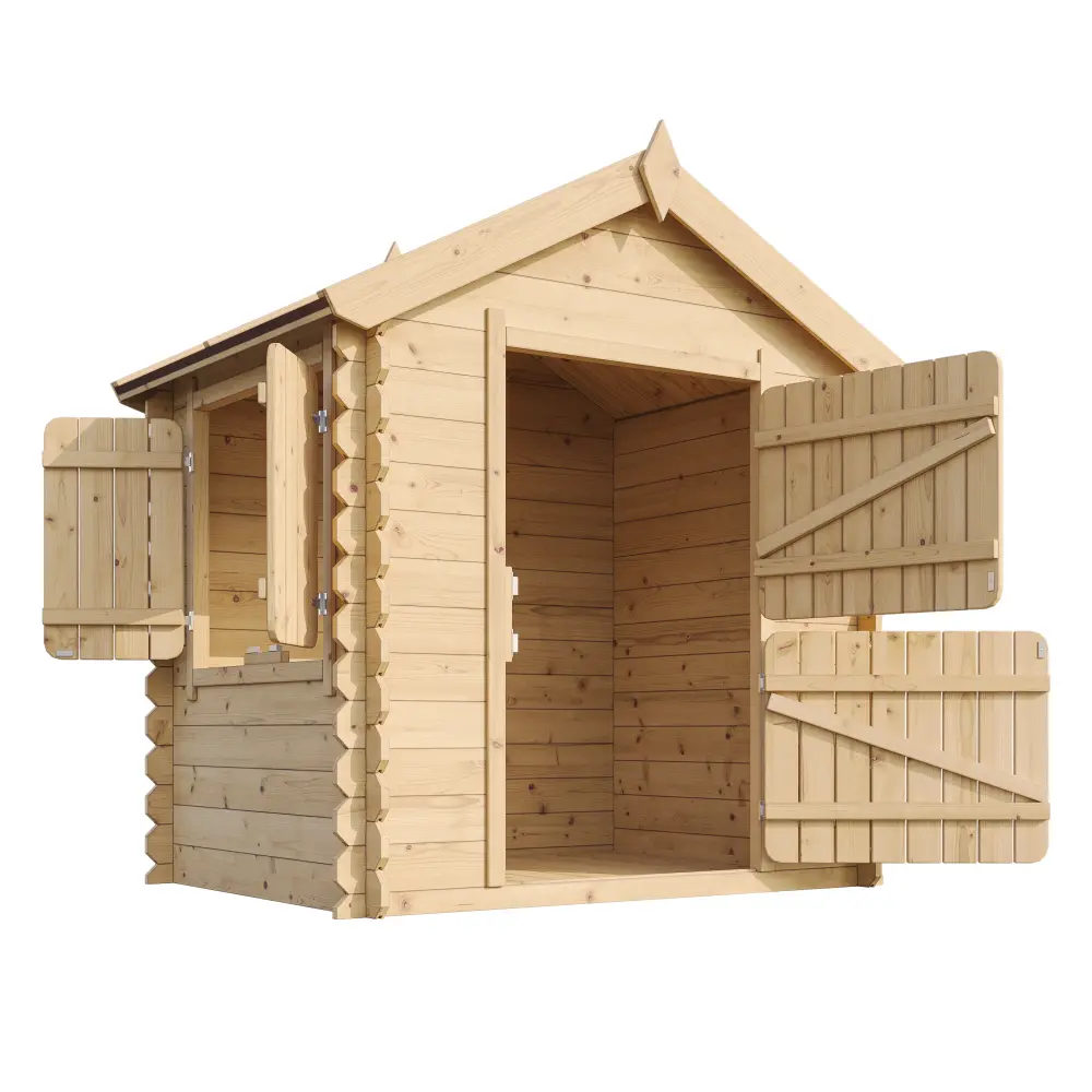 Houten Speelhuis M516 – 130 x 106 cm - Afbeelding 2
