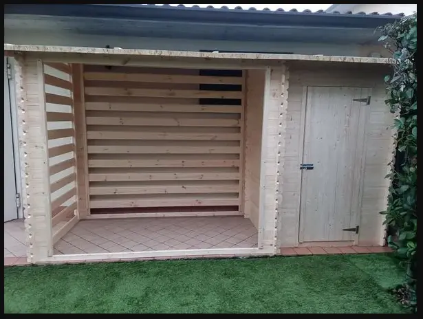 Houtopslag M205 voor brandhout - 344 x 130cm - 4m3 - Afbeelding 2