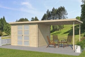 Woodlands Gartenhaus Umea 9701EXT300 Blockbohlen – 600 × 250cm