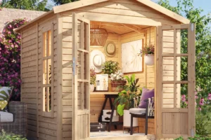 Holz-Gartenbüro M351FB – 205 x 199 cm – 4 m²