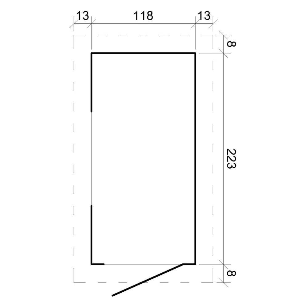 Houten tuinhuis M306 blokhut – 130 x 235 cm – 3 m2 - Afbeelding 5