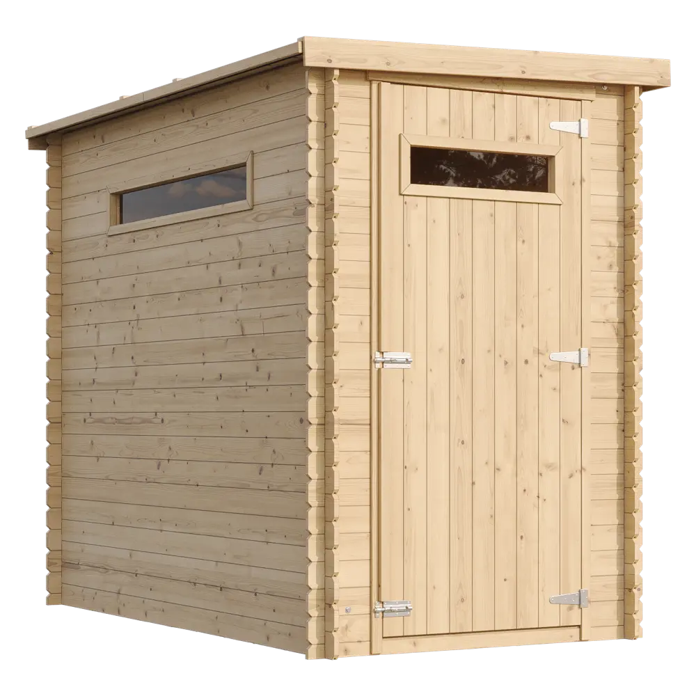 Houten tuinhuis M306A blokhut – 130 x 235 cm – 3 m2