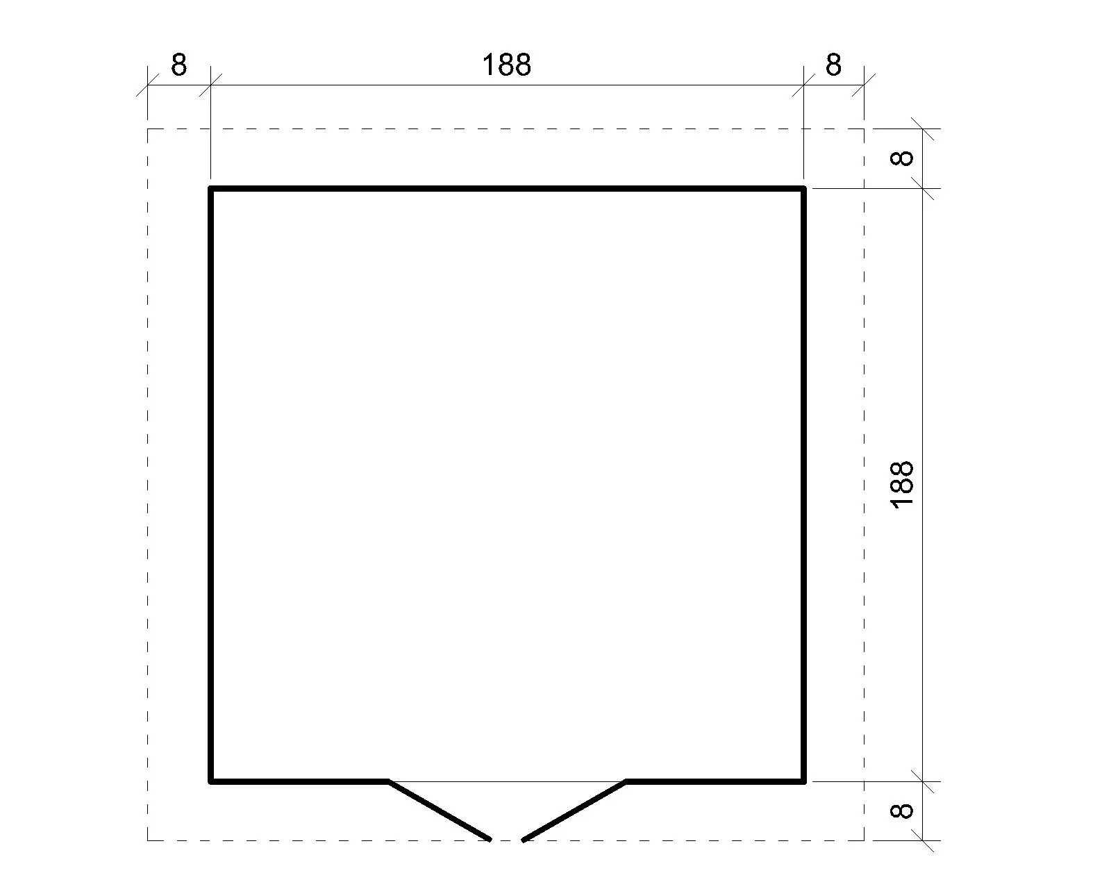 Houten tuinhuis M309 blokhut – 200 x 200 cm – 4 m2 - Afbeelding 7