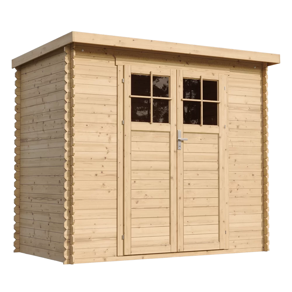 Houten tuinhuis M310F blokhut – 235 x 130 cm – 3 m2