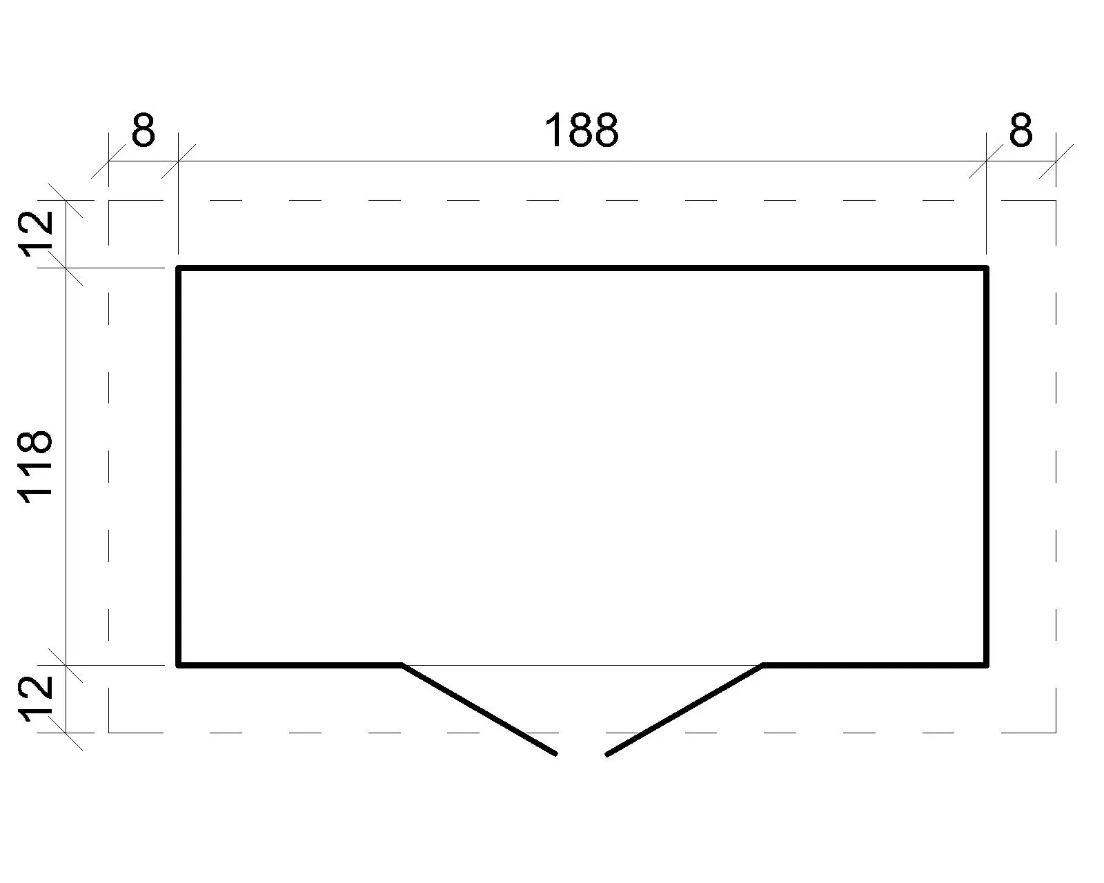 Houten tuinhuis M311F blokhut – 200 x 130 cm – 2 m2 - Afbeelding 7