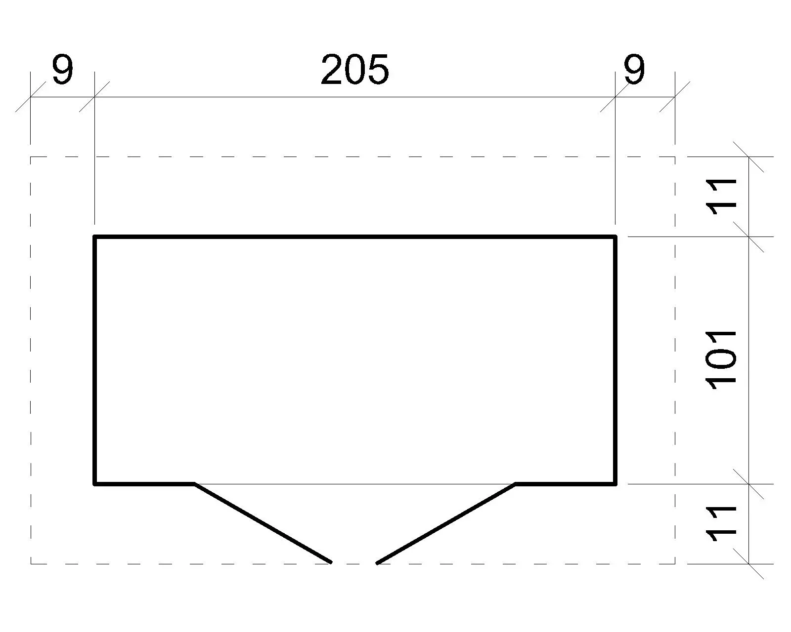 Houten tuinhuis M348 blokhut – 205 x 101 cm – 2 m2 - Afbeelding 5