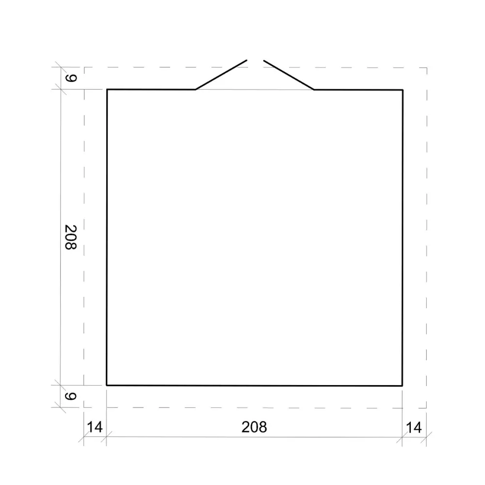 Houten tuinhuis M369 blokhut – 220 x 220 cm – 4 m2 - Afbeelding 6