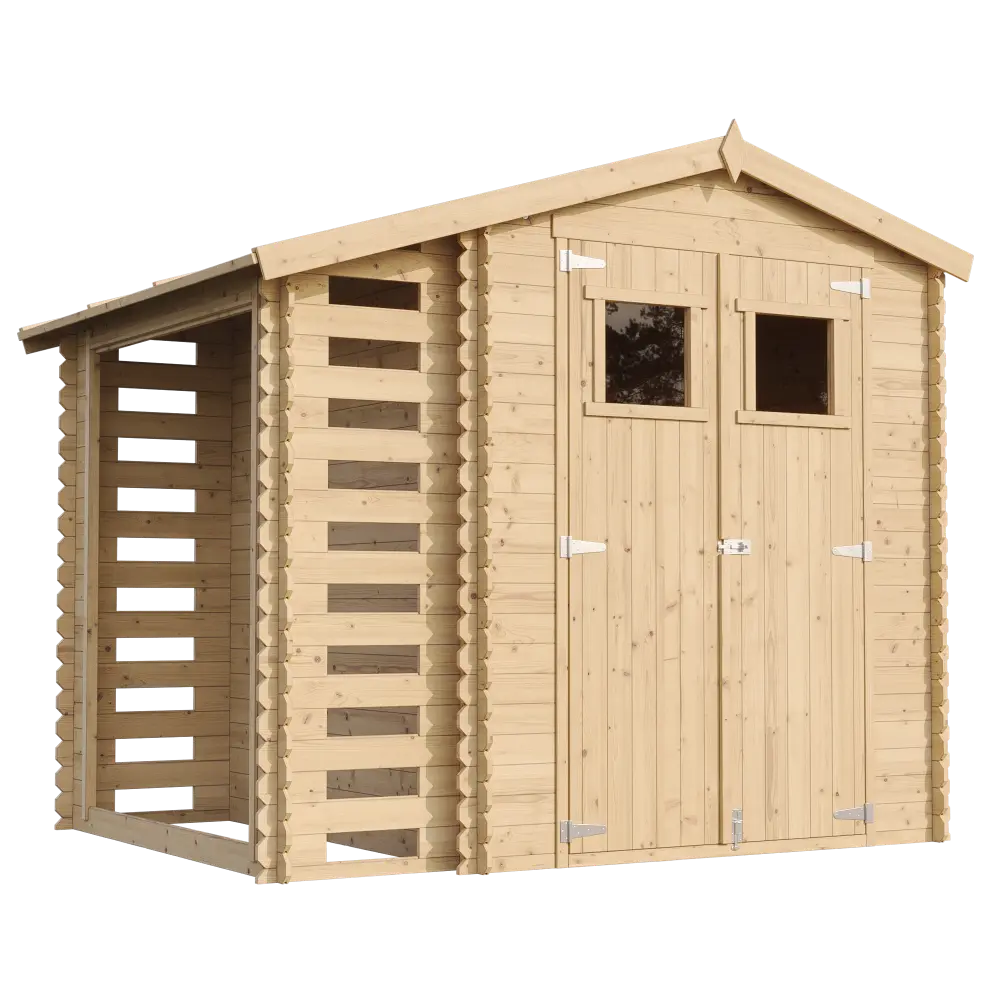 Houten tuinhuis M386 blokhut – 256 x 200 cm – 5 m2