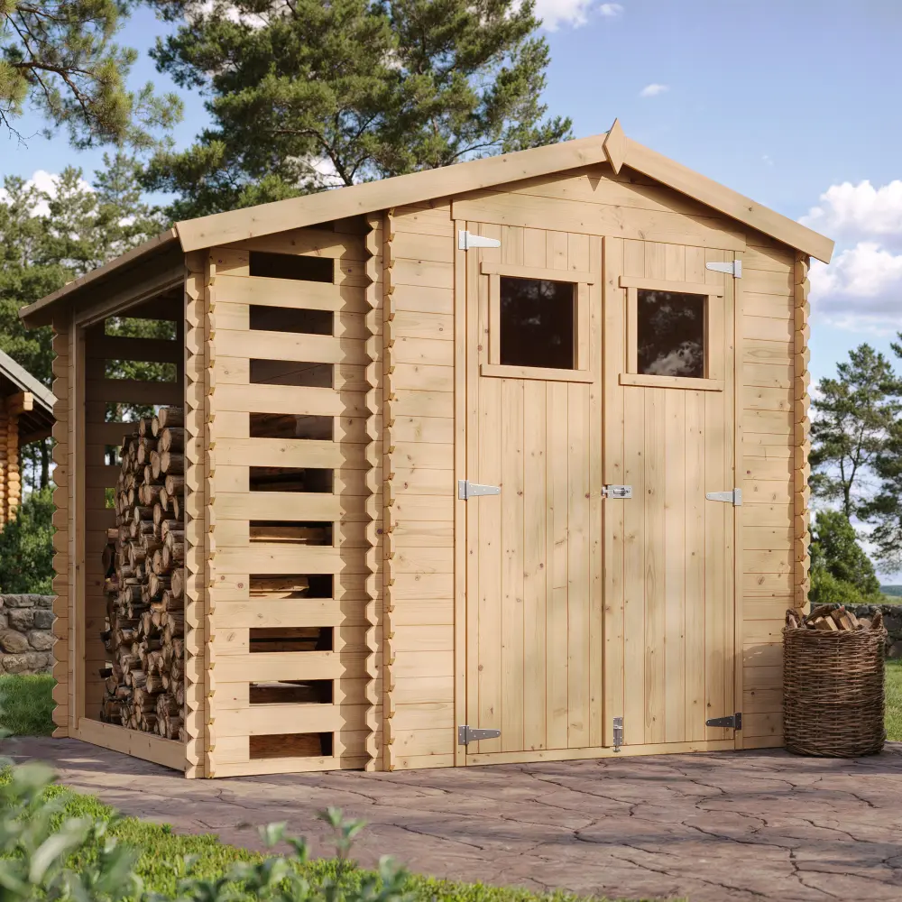 Houten tuinhuis M386 blokhut – 256 x 200 cm – 5 m2 - Afbeelding 2