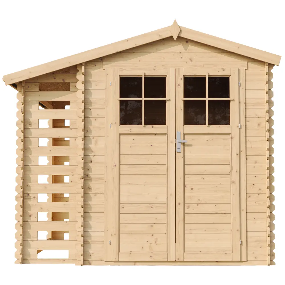 Houten tuinhuis M386F blokhut – 256 x 200 cm – 5 m2 - Afbeelding 4
