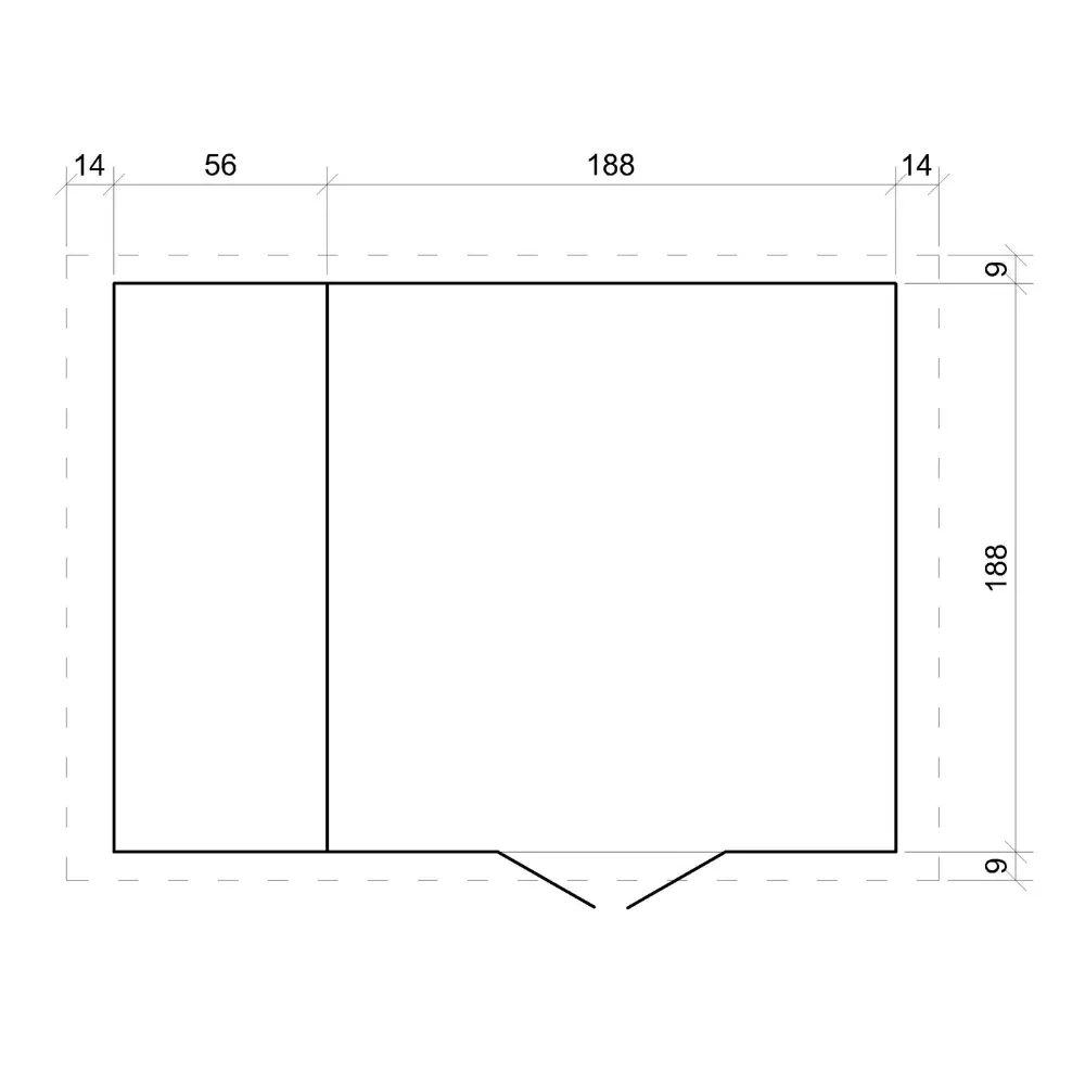 Houten tuinhuis M386F blokhut – 256 x 200 cm – 5 m2 - Afbeelding 7