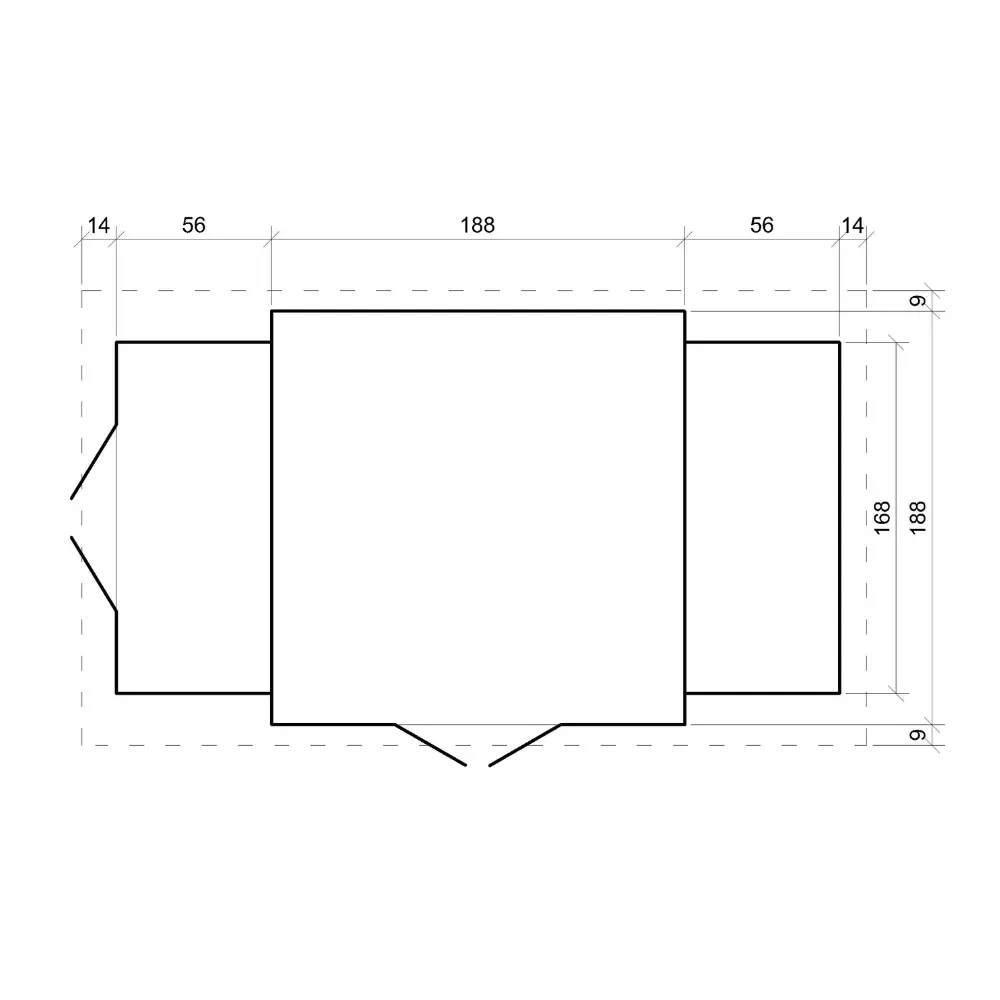Houten tuinhuis M389C blokhut – 312 x 200 cm – 6 m2 - Afbeelding 6