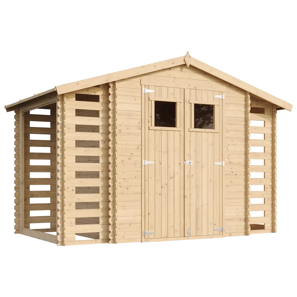 Houten tuinhuis M391 blokhut – 312 x 200 cm – 6 m2