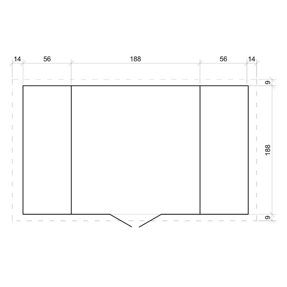 Houten tuinhuis M391F blokhut – 312 x 200 cm – 6 m2 - Afbeelding 6