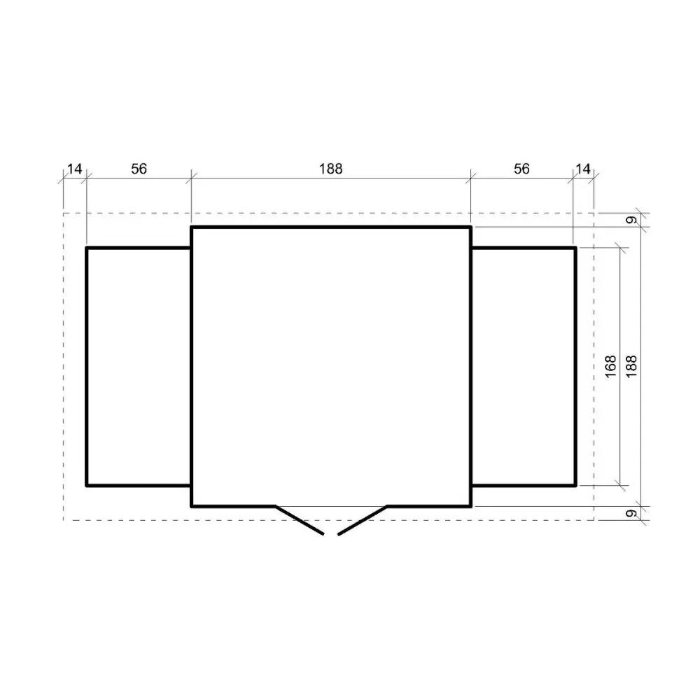Houten tuinhuis M391C blokhut – 312 x 200 cm – 6 m2 - Afbeelding 6