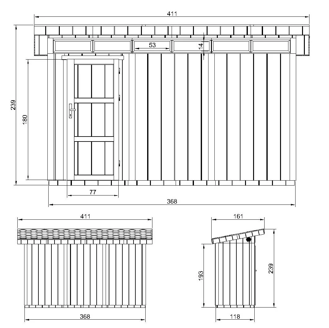 LP® SmartSide® panelen tuinhuis M902 blokhut – 118 x 368 cm – 4 m2 - Afbeelding 9