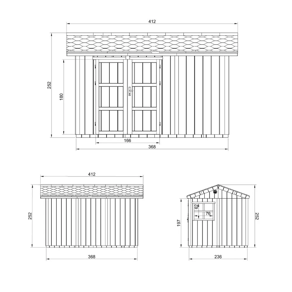 LP® SmartSide® panelen tuinhuis M914A blokhut – 236 x 368 cm – 9 m2 - Afbeelding 7
