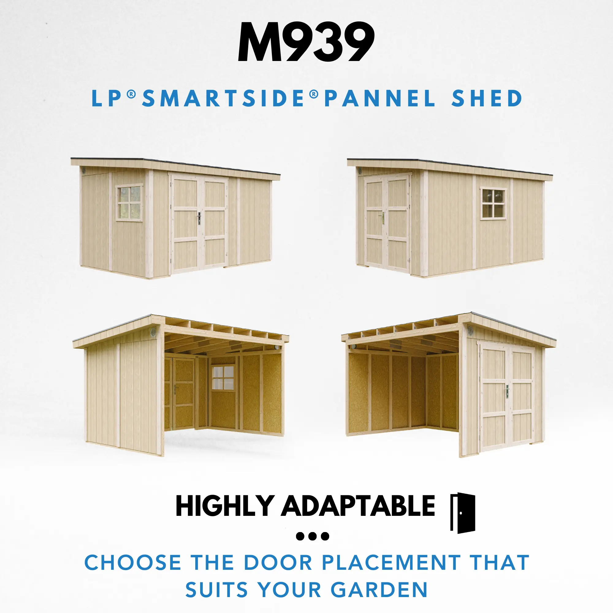 LP® SmartSide® panelen tuinhuis M939B blokhut – 236 x 368 cm – 9 m2 - Afbeelding 10