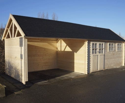 Woodlands tuinhuis Gloucester XL 3603EXT blokhut - 872 × 295 cm - Afbeelding 3