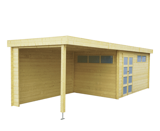 Woodlands tuinhuis Modern M 4603EXT400ISO blokhut - 815x295 - Afbeelding 3