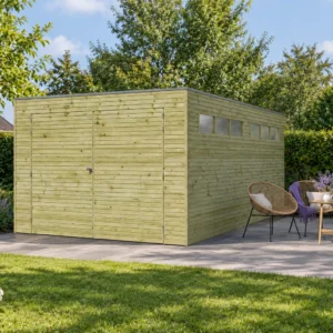 Woodlands garage QB 7211 – 510 × 300 cm – Buitenaanzicht
