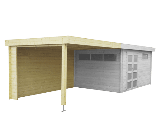Woodlands tuinhuis Modern M 4603EXT400ISO blokhut - 815x295 - Afbeelding 5
