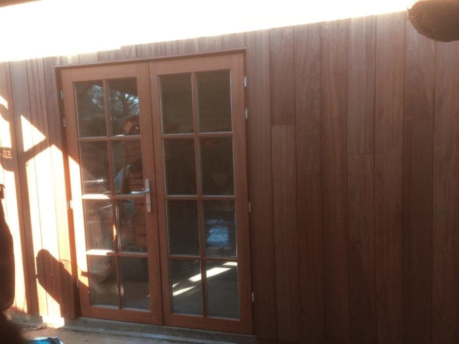 Overzicht padoek pergola met schuifwand