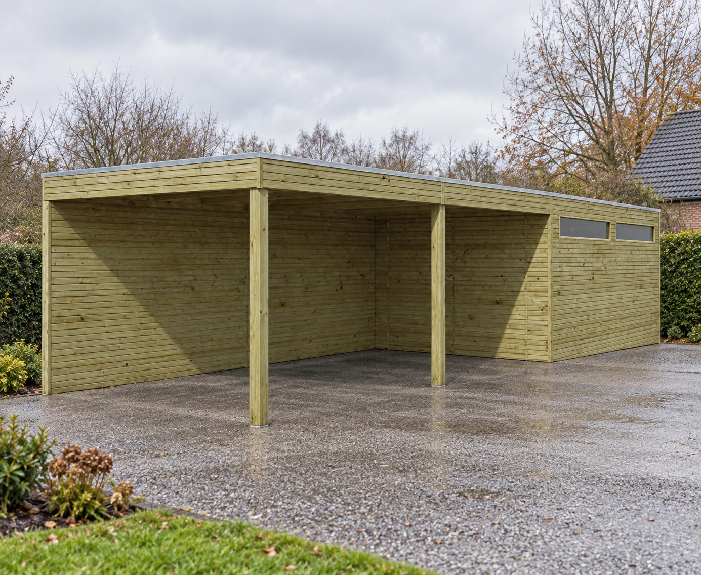 Woodlands garage QB DEXT 7211EXT600 – 1103 × 300 cm – Buitenaanzicht