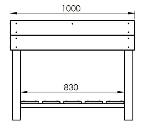 KRUIDENTAFEL DELUXE 100X60X80CM - Afbeelding 2