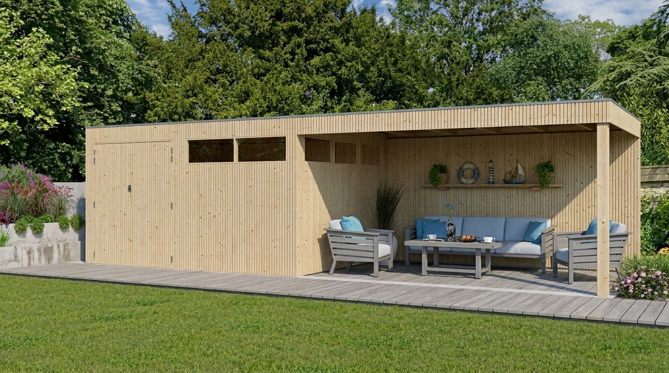 Woodlands tuinhuis QBV 8313EXT400 blokhut