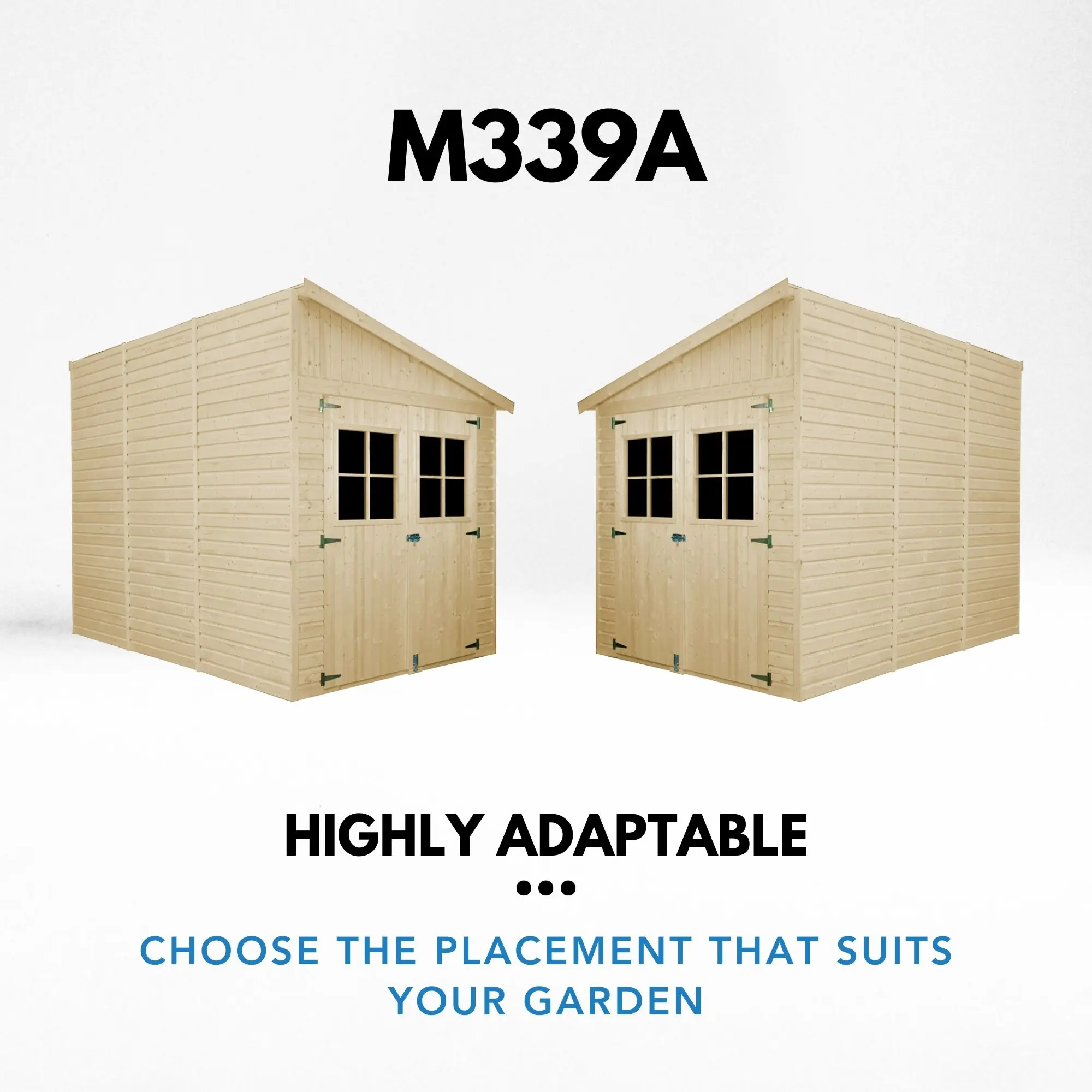 Houten tuinhuis M339A blokhut – 201 x 297 cm – 6 m2 - Afbeelding 6