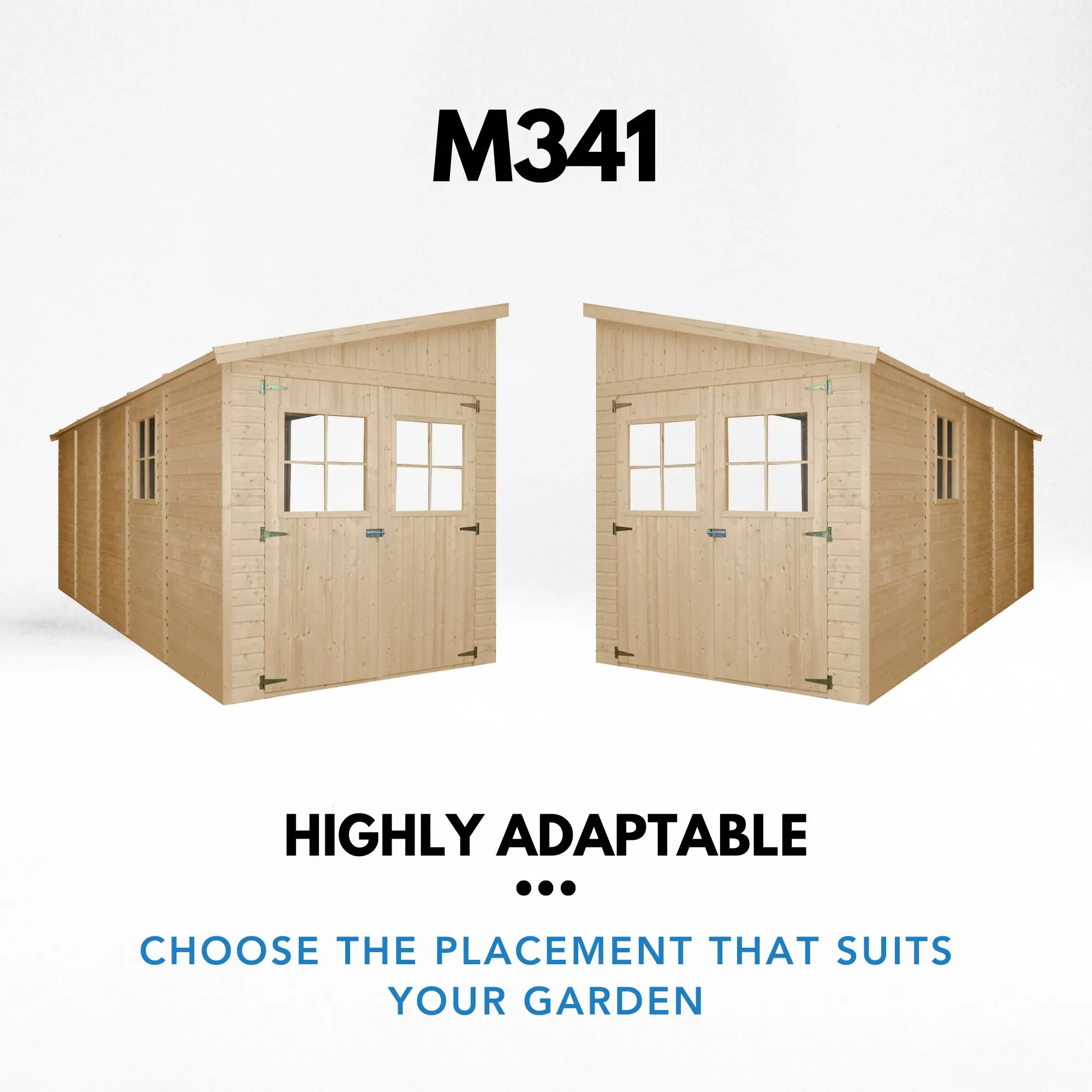 Houten tuinhuis M341 blokhut – 201 x 493 cm – 10 m2 - Afbeelding 5