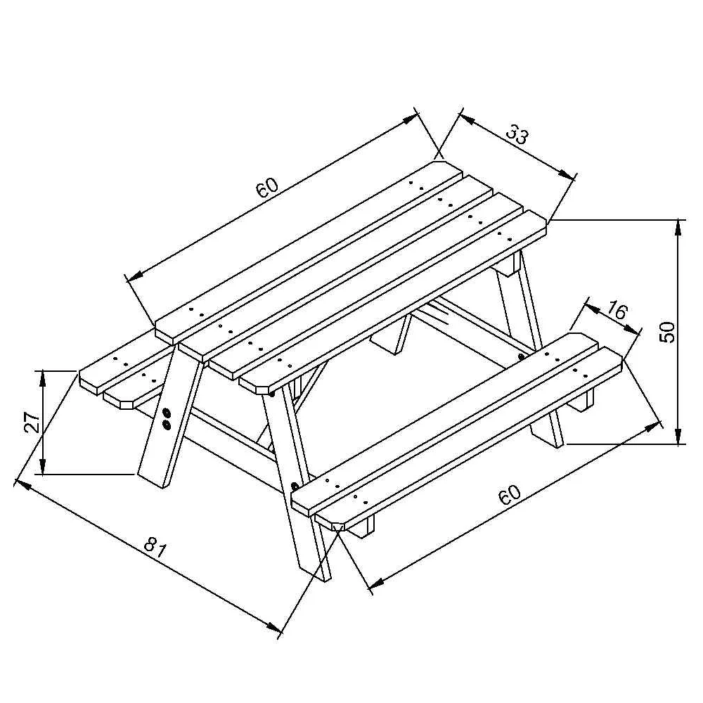 Houten Kindertafel M012 - Afbeelding 6
