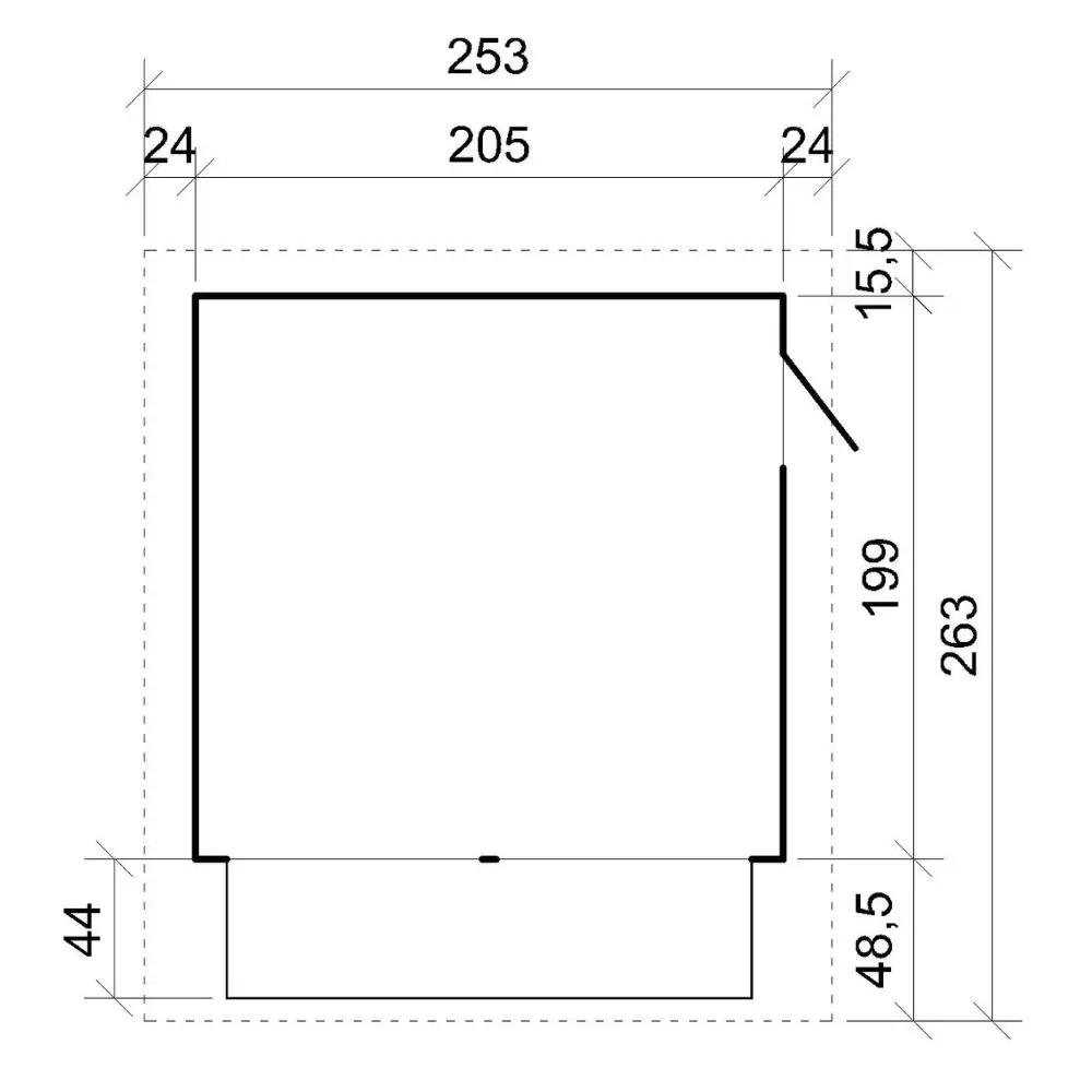 Houten Kiosk of buitenbar M149 - 205 x 199 cm – 4 m2 - Afbeelding 6