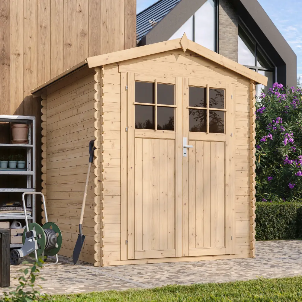 Houten tuinhuis M320F blokhut – 180 x 180 cm – 3 m2 - Afbeelding 2